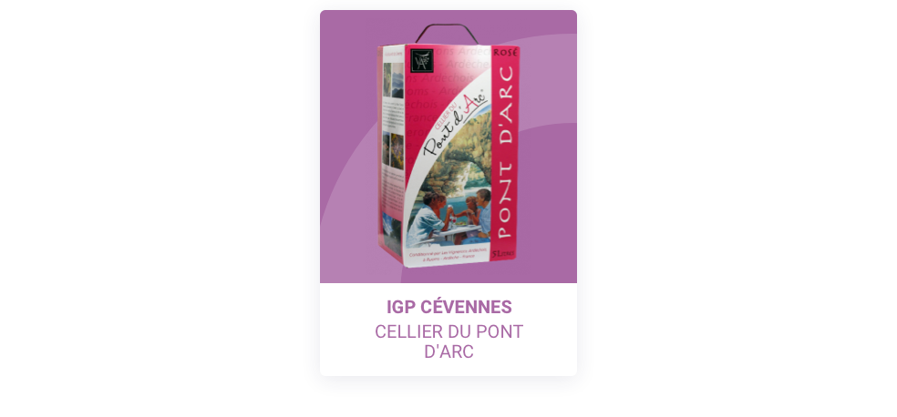 Vin IGP Cévennes Cellier du pont d'arc rosé